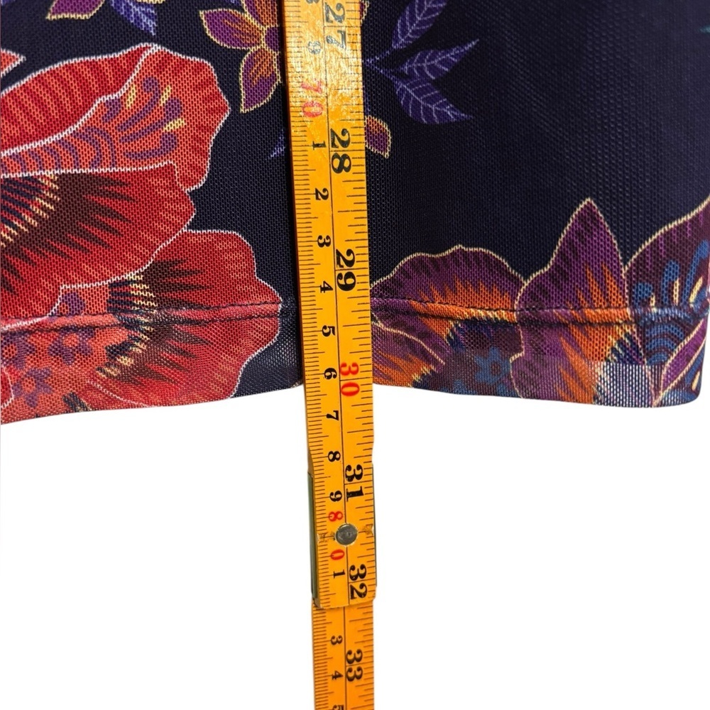 NEW Johnny Was Jade Lizandrea Mesh Pull On Midi Skirt Etta's Garen Print XL - Picture 12 of 13
